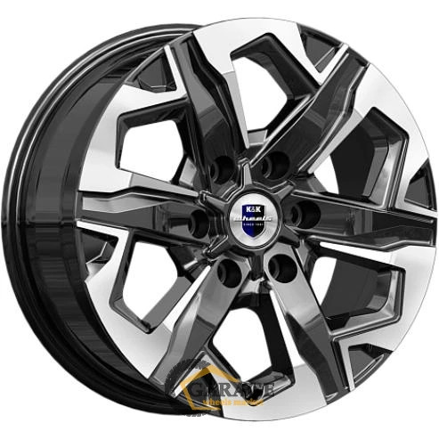 Тейт K&K Тейт 7.5x17 6*139.7 ET36 DIA100.1 Алмаз черный Литой