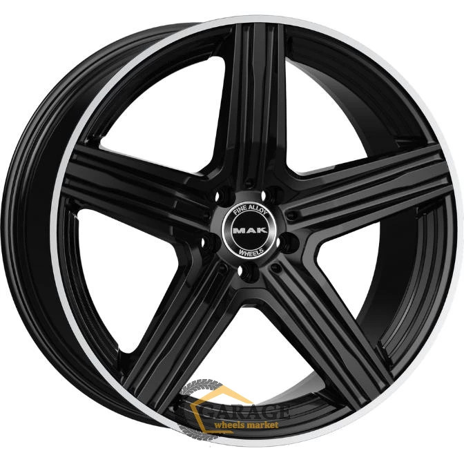 Lewis MAK Lewis 9x18 5*112 ET30 DIA66.6 Gloss Black Mirror Ring Литой