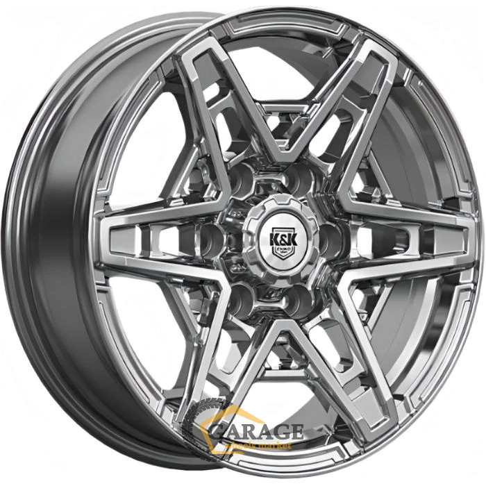 Блэкберн K&K Блэкберн 8x17 6*139.7 ET25 DIA77.8 Дарк платинум Литой