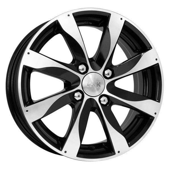 Джемини K&K Джемини 5.5x14 4*100 ET43 DIA60.1 Алмаз черный Литой