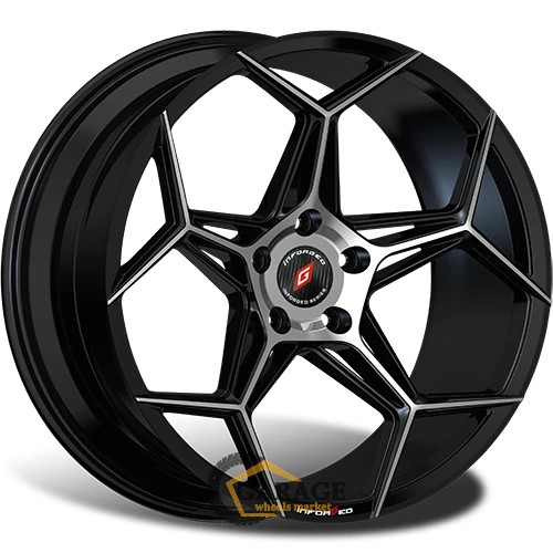 IFG40 Black Machined INFORGED IFG40 9.5x19 PCD 5x112 ET 42 DIA 66.6 Black Machined
