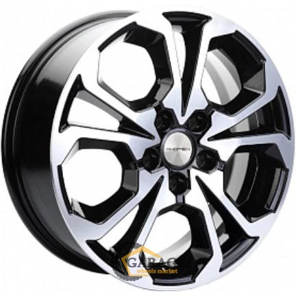 KHW 1711 Khomen KHW 1711 6.5x17 5*114.3 ET37 DIA66.6 Black-FP Литой