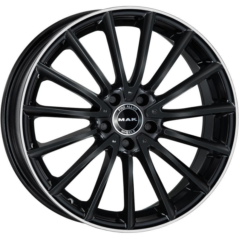 Komet MAK Komet 8x19 5*112 ET43 DIA66.6 Gloss Black Mirror Ring Литой