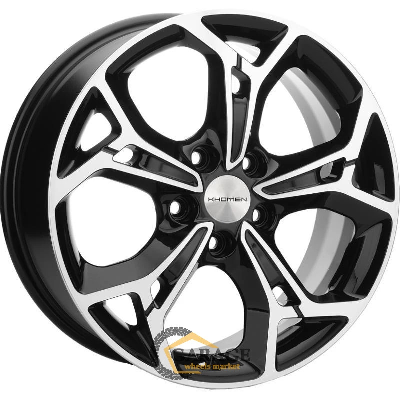 KHW 1702 Khomen KHW 1702 7x17 5*110 ET45 DIA63.3 Black-FP Литой