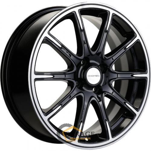 KHW 1707 Khomen KHW 1707 6.5x17 4*100 ET50 DIA60.1 Black-FP Литой